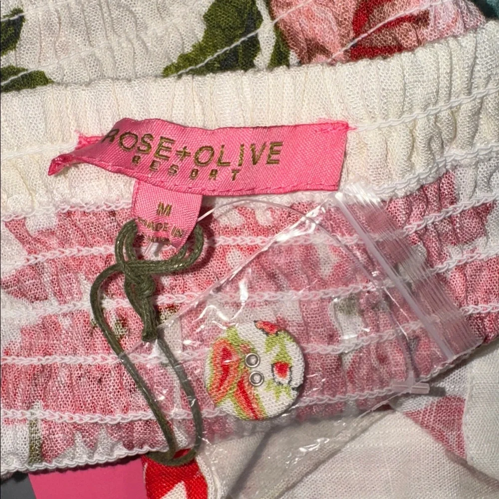 Rose & Olive Floral Tie-Strap Top - Pink, Red, Green - Picture 8 of 8
